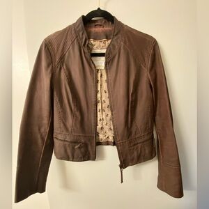 Anthropologie Vegan Leather Moto Jacket, size M